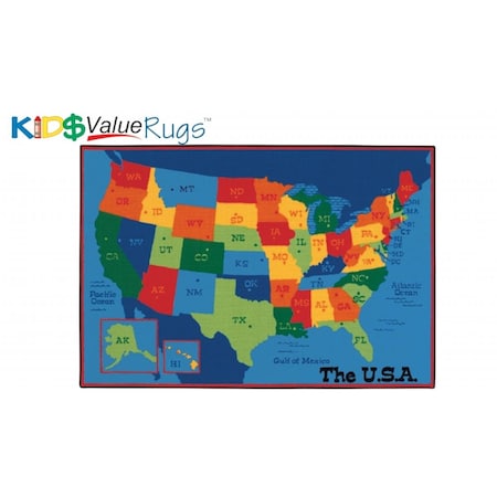 Carpets For Kids Carpets for Kids 96.95 Kids Value Rug - USA Map 96.95